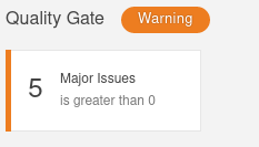 SonarQube Quality Gates Warning